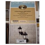 HAMPTON BAY 2 PACK WALL LANTERNS