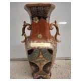 SATSUMA STYLE ORIENTAL VASE 16IN