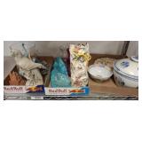 ORIENTAL BOWLS, BIRDS, VASES, MISC