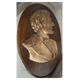 ABE LINCOLN WALL PLAQUE 12IN