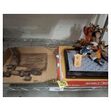 ORIENTAL FIGURINE, WOODEN CART FIGURINE