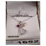 GOLD OVER SILVER NECKLACE AND CHARM