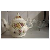 ROYAL CALDONE TEA POT, FOOTED FRUIT BOWL