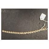 18K OVERLAY ON STERLING BRACELET