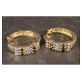 GOLD OVER STERLING SAPPHIRE RING