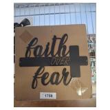 FAITH LAZER CUT METAL SIGN