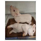 PAIR OF PIG FIGURINES