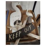 ASSORTED PELICAN DCOR, SKULL AND CROSS BONES