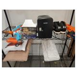 GROUP LOT- ASSORTED DART GUNS, CLEATS, DESK