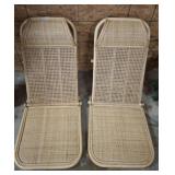 CANE AND BAMBOO VINTAGE BEACH CHAIRS