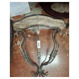 HAINGNG SCONCE TABLE METAL FRAME WOOD TOP