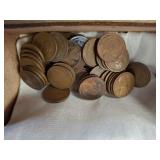 WHEAT PENNIES IN TREASURE CHEST