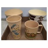 VINTAGE CARTOON COLLECTOR CUPS