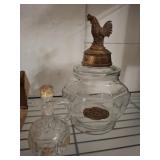 OIL CRUETT, FLOUR CANISTER