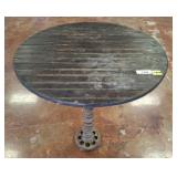 CUSTOM TABLE WITH CAM SHAFT BASE, COCKTAIL HEIGHT