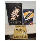 ASSORTED METAL SIGNS LARGEST 24IN