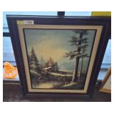 FRAMED VINTAGE RICHARD SHELTON PRINT 28X32