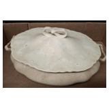 ANTIQUE CLEVE-RON COVERED SERVING DISH