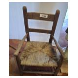 LADDER BACK RUSH BOTTOM CHAIR DOLL CHAIR