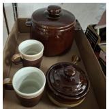 WESTBEND SOUP GLAZED MUGS AND MISC