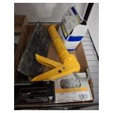 ASSORTED TOOLS CAULK GUN, NAILS