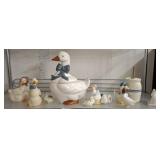GROUP OF DUCK AND MISC DECOR