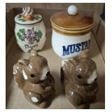 SALT AND PEPPER, SUGAR BOWL, PLAQUE