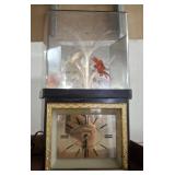 TELESONIC QUARTZ CLOCK WITH FIBER OPTIC LIGHT