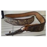 ANACONDA BELT BUCKLE AND SNAKESKIN BELT