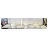 ASSORTED MILK GLASS DECOR, SOUP
