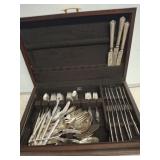 SILVERCHEST AND ASSORTED FLATWARE