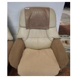 LEATHER TYPE SWIVLE RECLINER