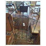 FOLDING 3 TIER METAL CORNER SHELF 48IN