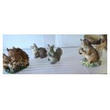 ASSORTED SQUIRREL FIGURINES