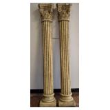 PAIR OF DECORATIVE COLUMNS 76IN