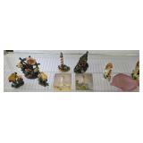 ASSORTED FISH AND LIGHT HOUSE FIGURINES