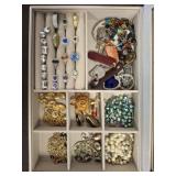 COSTUME JEWELRY AND DRESSER BOX