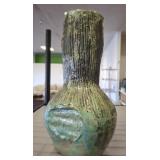 MID CENTURY MODERN DRIP GLAZE POTTERY VASE