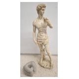 STONE STATUE 22IN, AND CONCRETE HAND