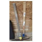 PICK AXE AND SLEDGE HAMMER
