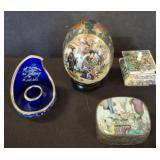 SATSUME STYLE EGG, ORIENTAL PILL BOX