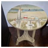 NAUTICAL PAINTED SIDE TABLE