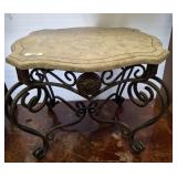 MARBLE LOOK END TABLE