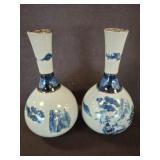 PAIR OF ORIENTAL OIL BOTTLES