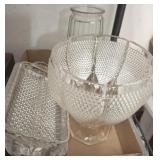 CELERY TRAY, JUICE AND VASE