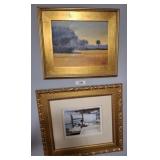 OIL AND PRINT 22X20 PRINT IS A FISHER