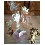 BLOWN GLASS FLOWER, VASE, MISC