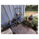 BAKERS RACK 18X10X60, WROUGHT IRON PLANT STAND,