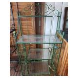 WROUGHT IRON AND GLASS BAR
