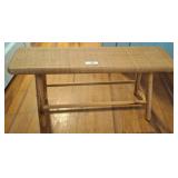 WICKER TOP BENCH 36X10X18